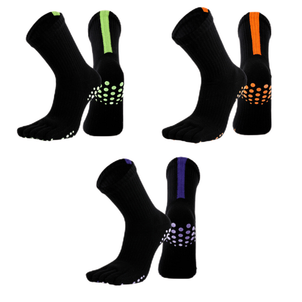 Colorful Stripe Toe Women Yoga Socks