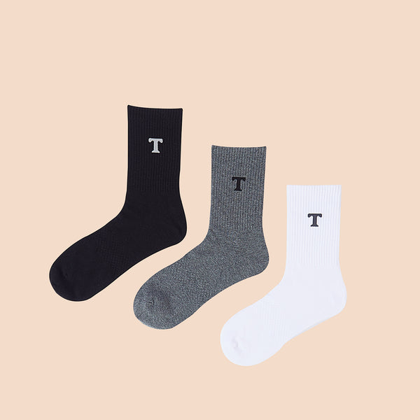 3-Pack Combed Cotton Mid-calf